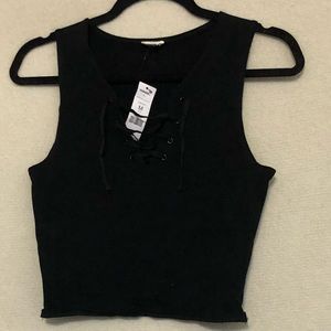 🟣Black crop top